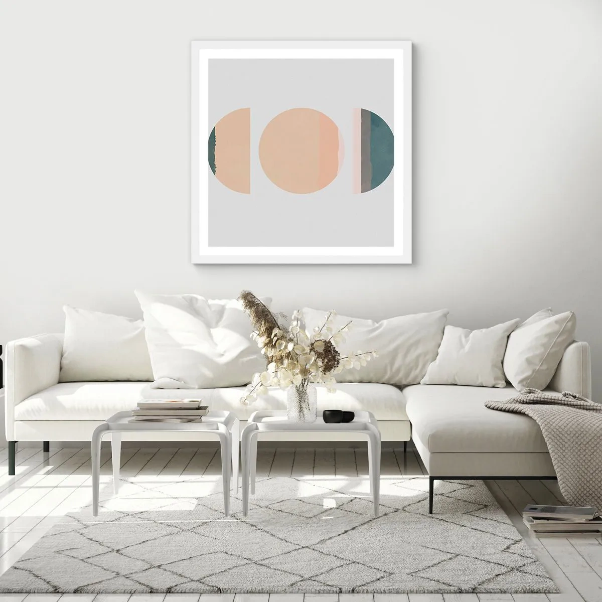 Poster in einem weißen Rahmen - Ein Rad hinter dem anderen… - 60x60 cm