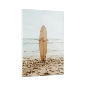 Glasbild - Bild auf glas - Aus Liebe zu Wellen - 70x100 cm