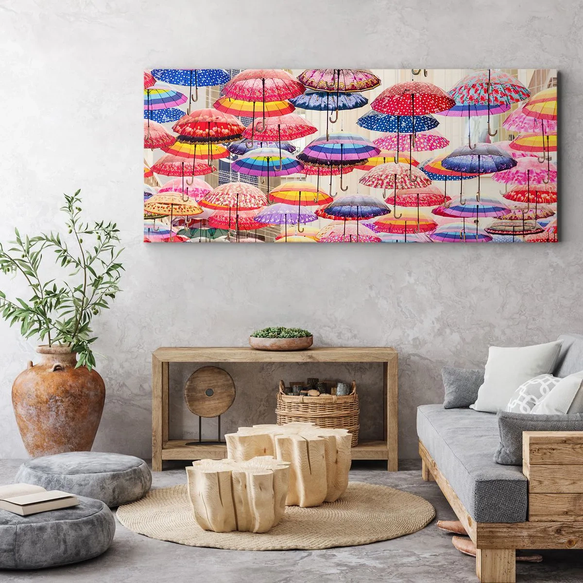 Bild auf Leinwand - Leinwandbild - Stadtwiese - 100x40 cm