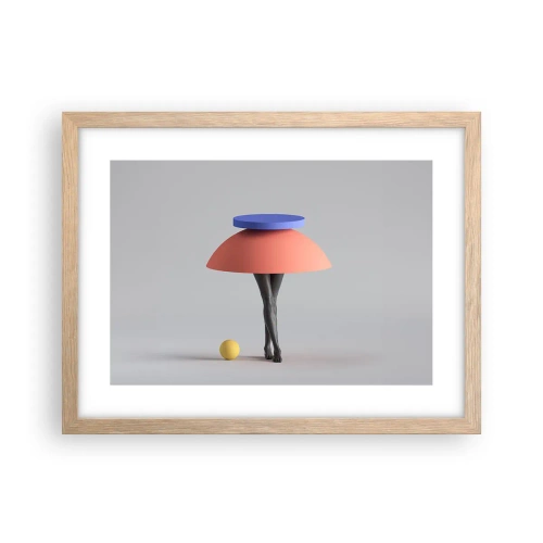 Poster in einem Rahmen aus heller Eiche - Surrealistische Komposition - 40x30 cm