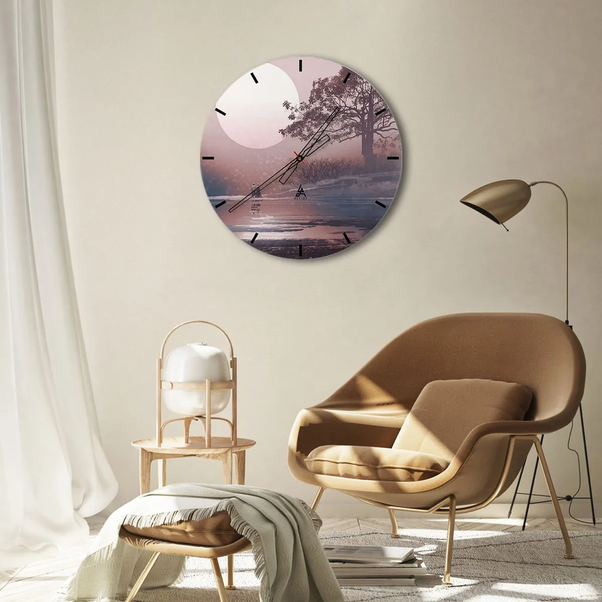 Wanduhr - Glasuhr - Wunder der Nacht - 30x30 cm