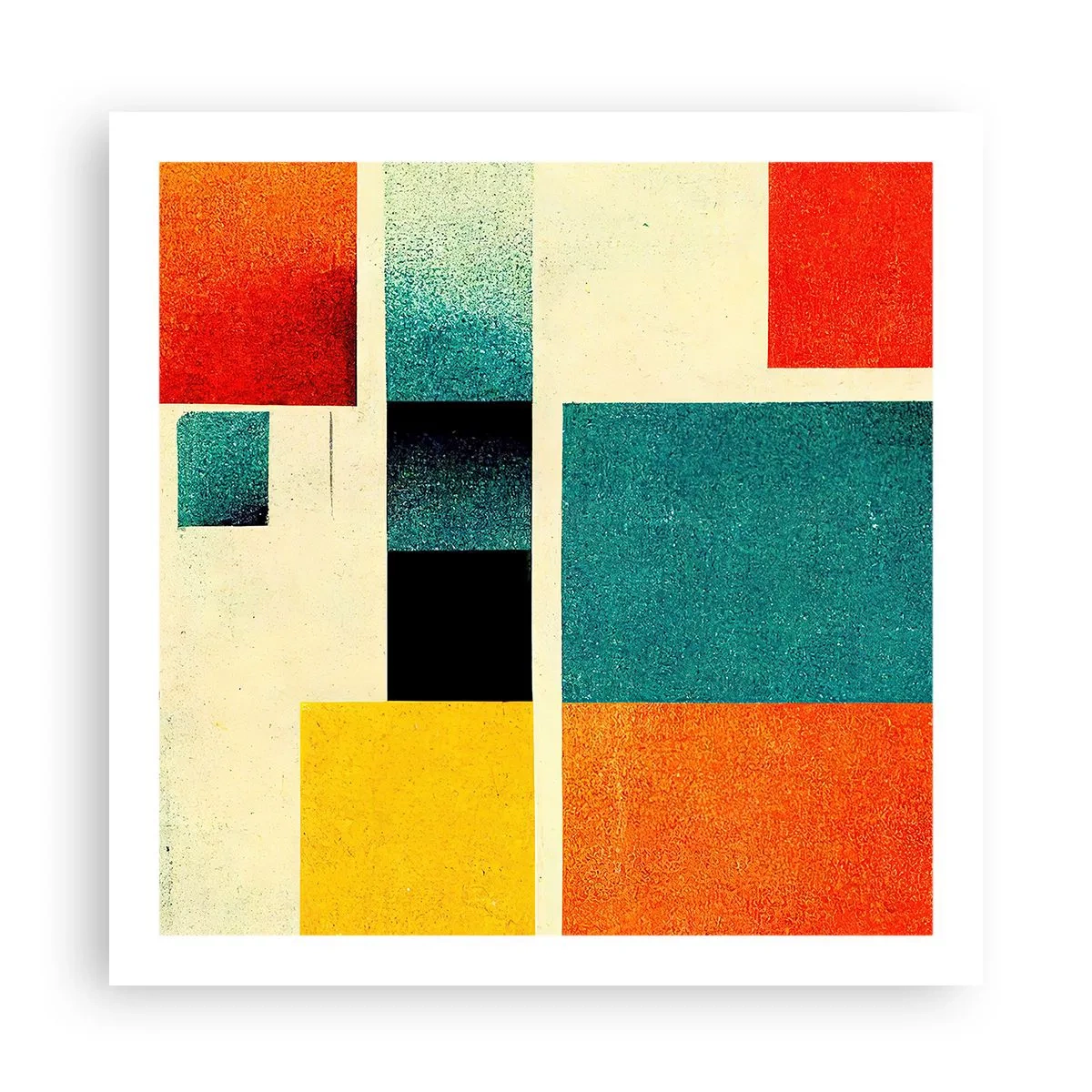 Poster - Geometrische Abstraktion – gute Energie - 60x60 cm