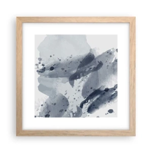 Poster in einem Rahmen aus heller Eiche - Eine Studie über die Natur des Wassers - 30x30 cm