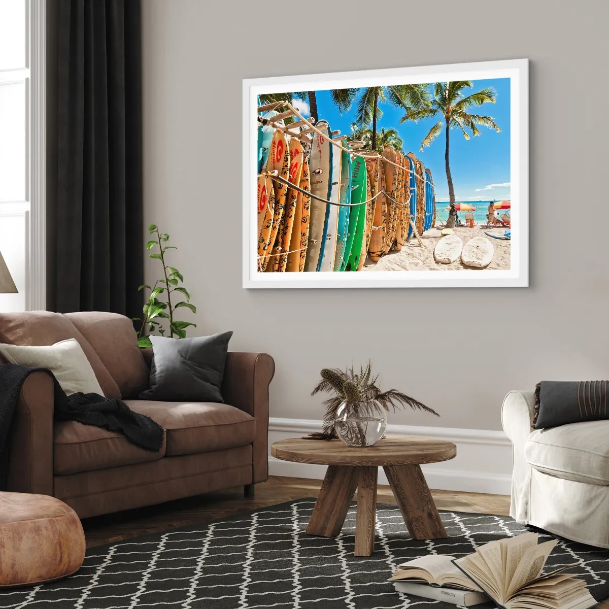 Poster in einem weißen Rahmen - Sonniger Spaß - 100x70 cm