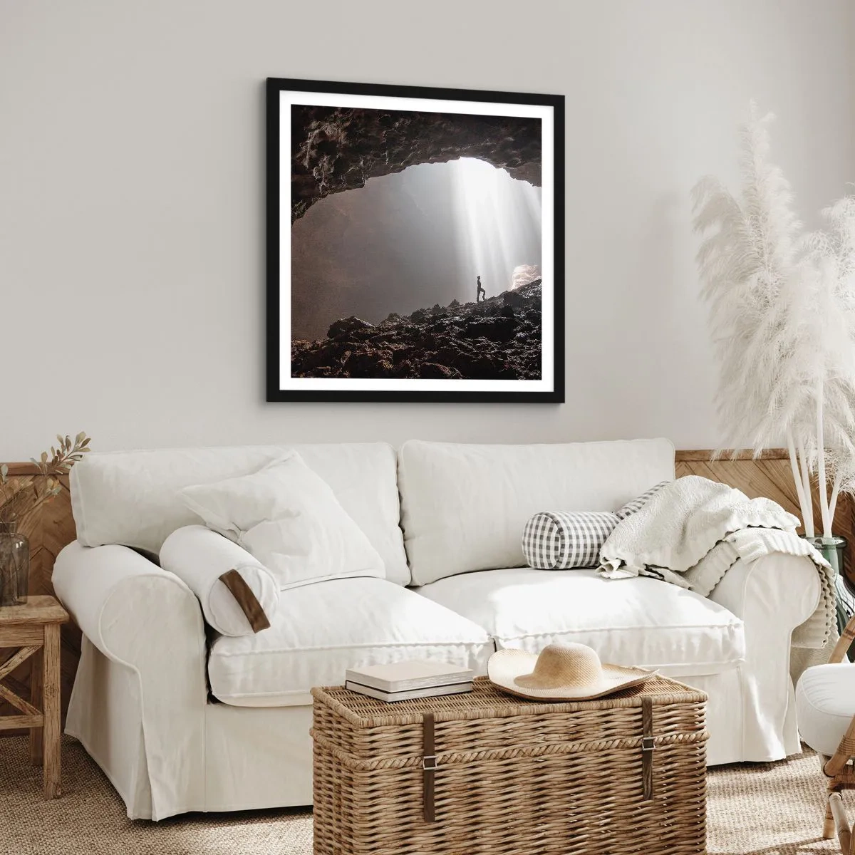 Poster in einem schwarzem Rahmen - Die leuchtende Grotte - 30x30 cm