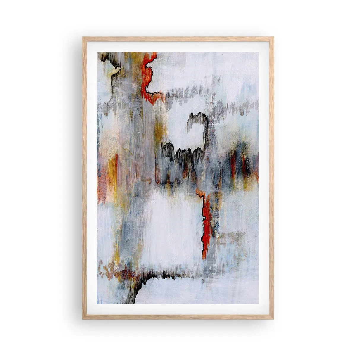 Poster in einem Rahmen aus heller Eiche - Ein Stock auf dem Wasser - 61x91 cm