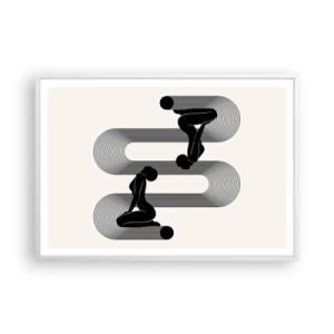 Poster in einem weißen Rahmen - Sinnliche Symmetrie - 100x70 cm