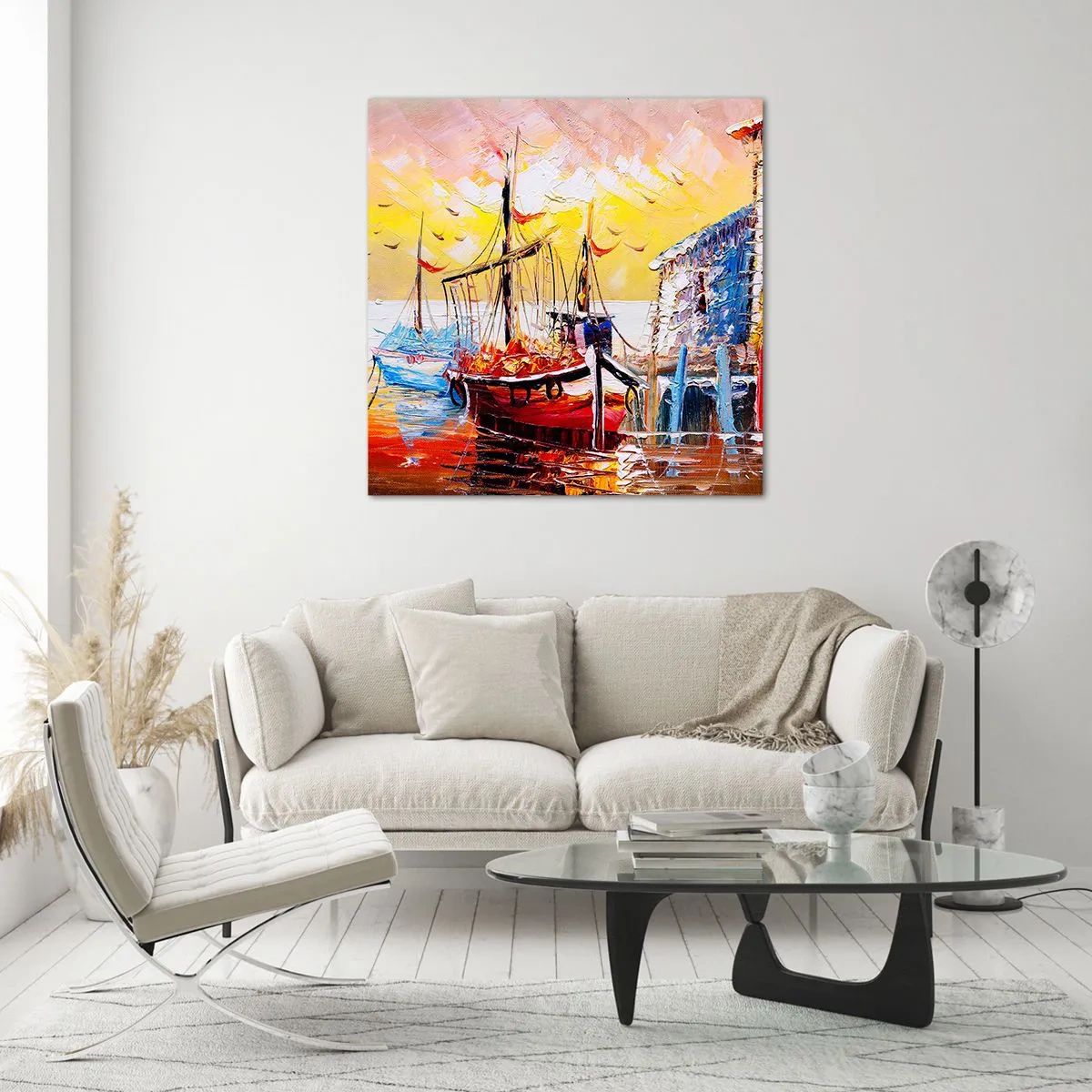 Glasbild - Bild auf glas - Glückliche Rückkehr - 60x60 cm