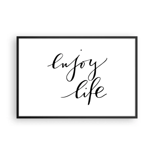 Poster in einem schwarzem Rahmen - Nichts hinzufügen… - 91x61 cm