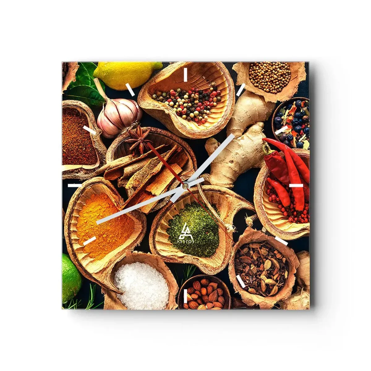 Wanduhr - Glasuhr - Nimm was du willst - 40x40 cm