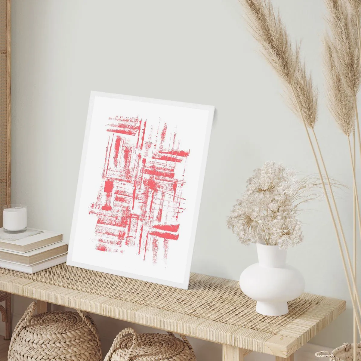 Poster in einem weißen Rahmen - Die rote Stadt - 30x40 cm