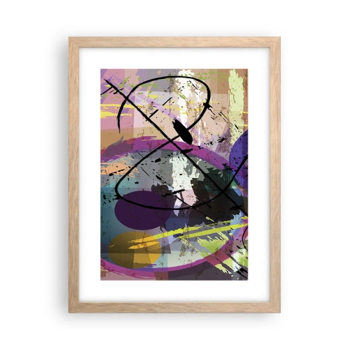 Poster in einem Rahmen aus heller Eiche - Du kannst geradeaus oder umhergehen - 30x40 cm