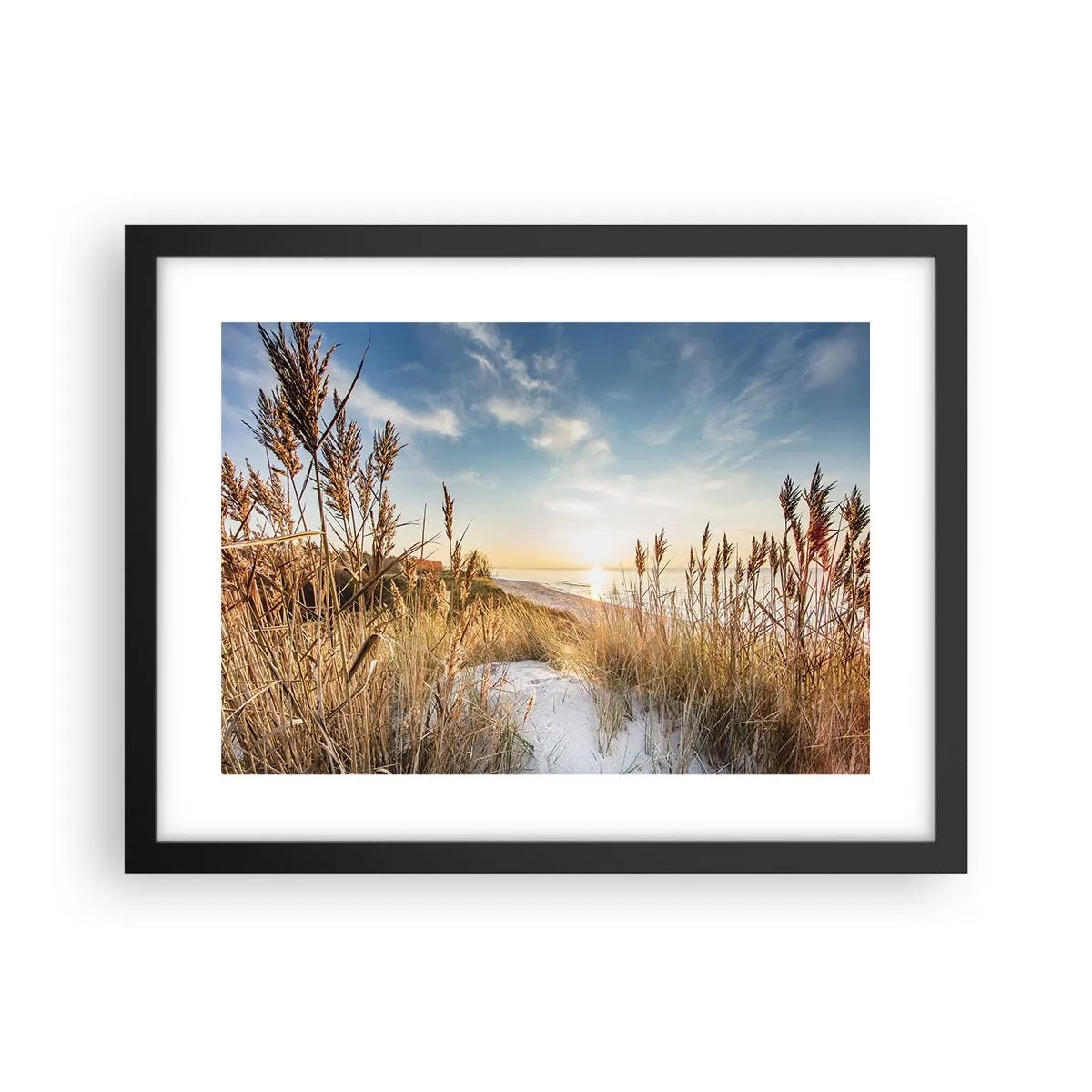 Poster in einem schwarzem Rahmen - Nordstrand - 40x30 cm