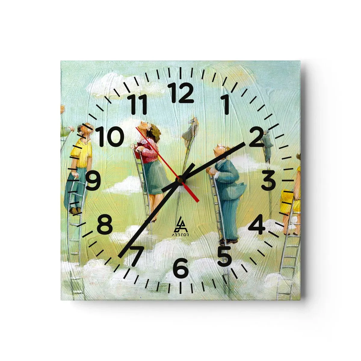 Wanduhr - Glasuhr - Hinter deinem Traum - 30x30 cm