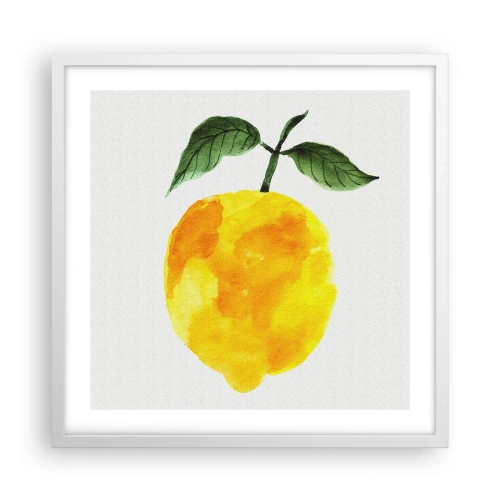 Poster in einem weißen Rahmen - So schmeckt man die Sonne - 50x50 cm