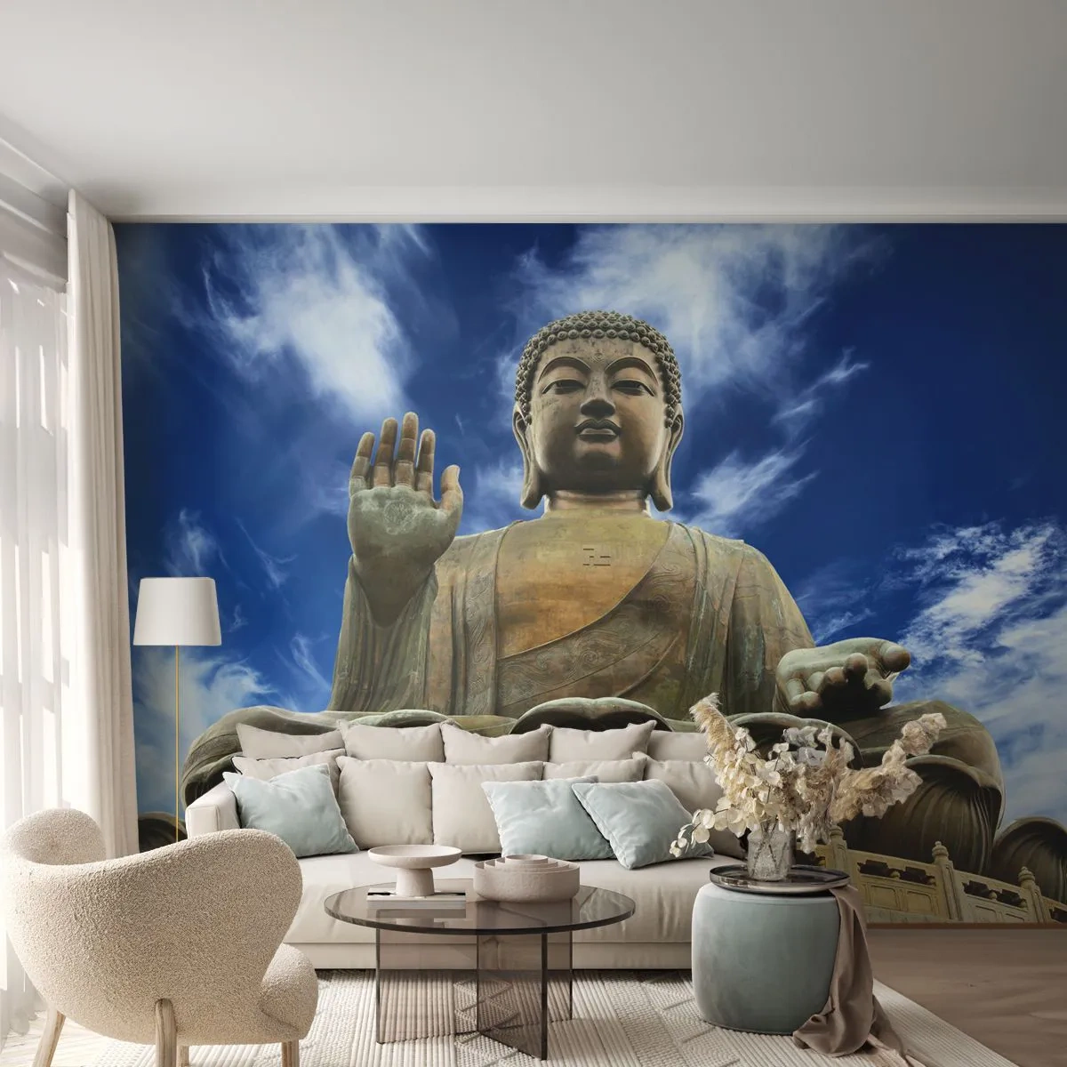 Fototapete Premium Canvas - Leben ohne Angst - Buddha, Religion, Asien - 250x175 cm