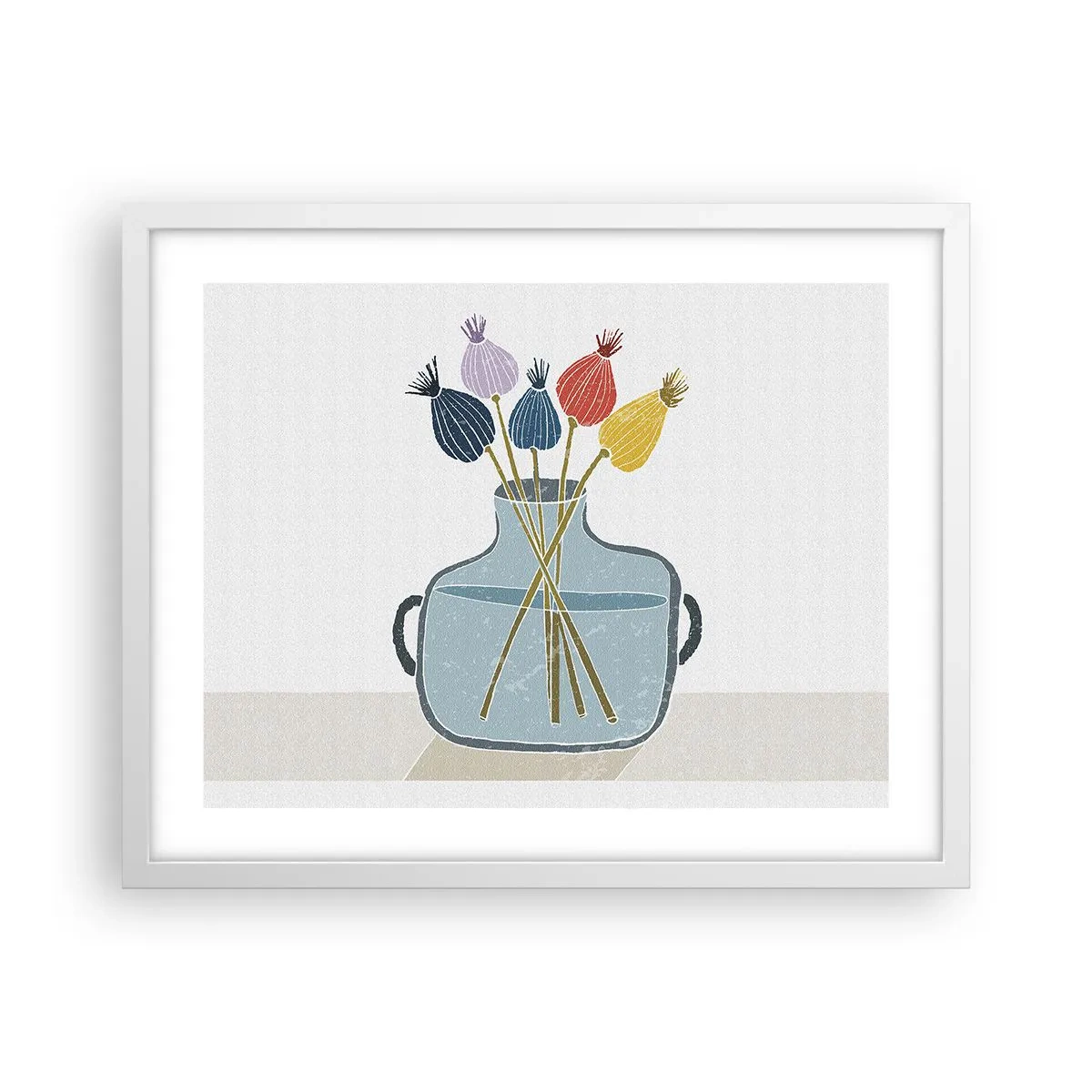 Poster in einem weißen Rahmen - Es ist mucksmäuschenstill - 50x40 cm