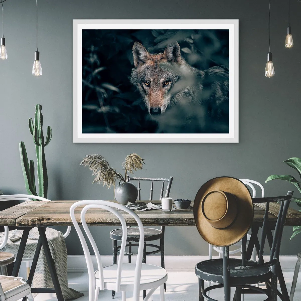 Poster in einem weißen Rahmen - Jäger - 91x61 cm