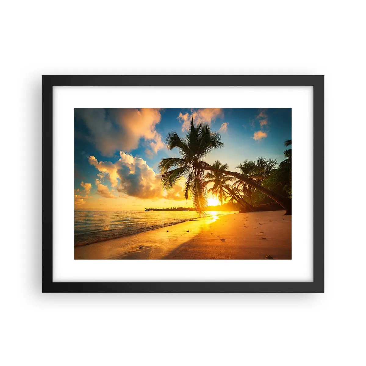 Poster in einem schwarzem Rahmen - Karibischer Traum - 40x30 cm
