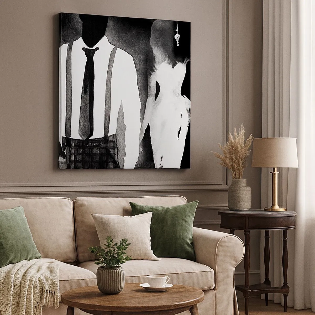 Bild auf Leinwand - Leinwandbild - In Noir-Atmosphäre - 30x30 cm