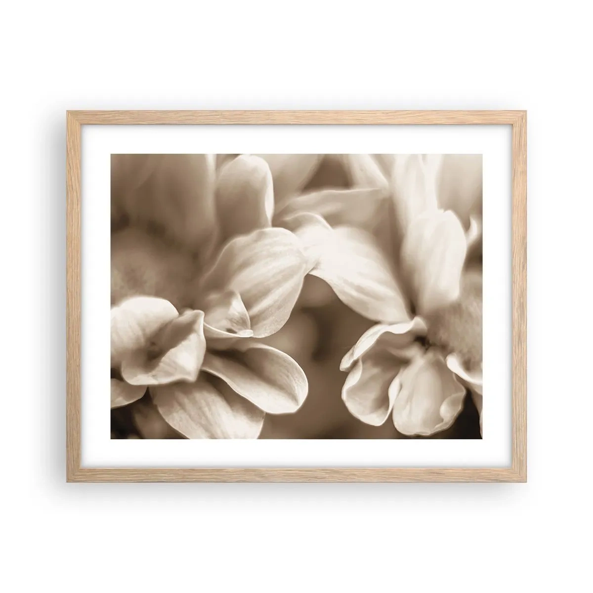 Poster in einem Rahmen aus heller Eiche - So sanft wie ein Lächeln - 50x40 cm