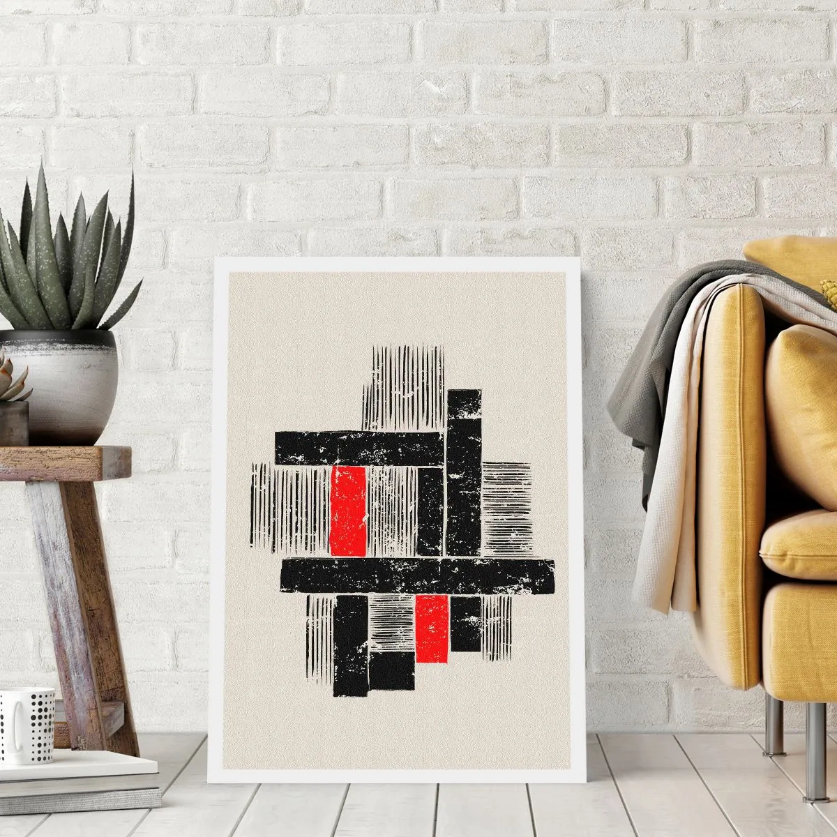 Poster - Rot und Schwarz - 30x40 cm