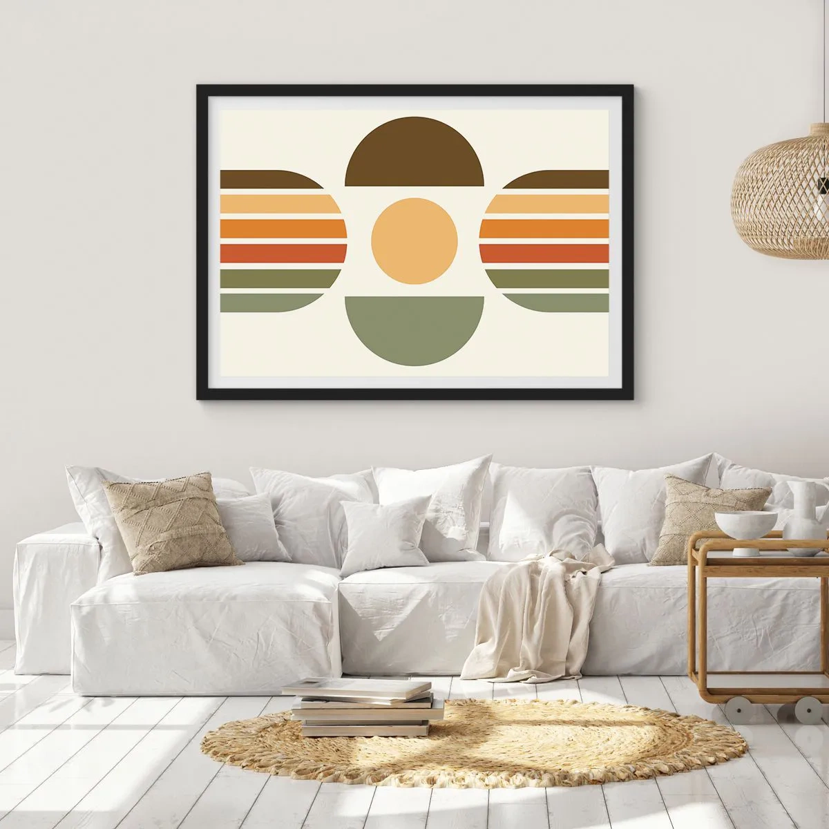 Poster in einem schwarzem Rahmen - In Erdtönen - 50x40 cm