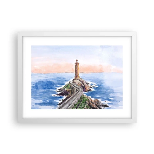 Poster in einem weißen Rahmen - Dem Meer zugewandt - 40x30 cm