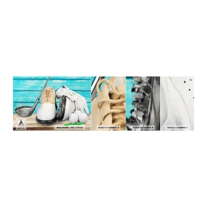 Fototapeten Muster Selbstklebend Deluxe Sticker - Alles ist bereit - Golf, Sport, Golferschuhe - 100x30 cm