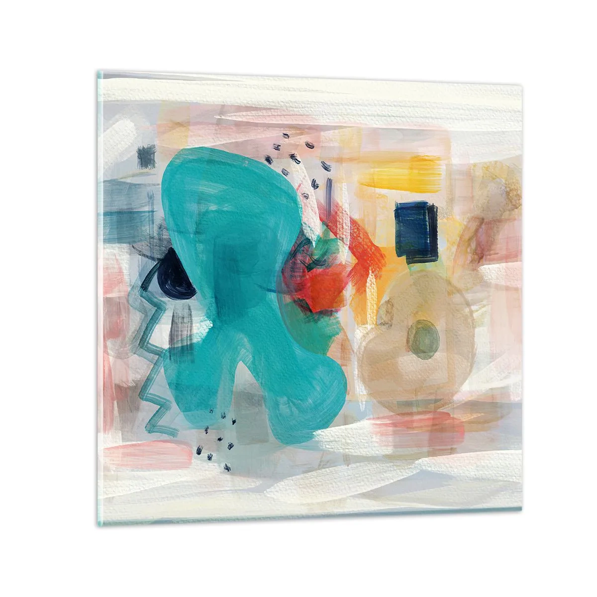 Glasbild - Bild auf glas - Buntes Spiel - 40x40 cm