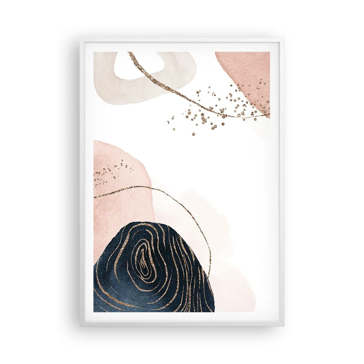 Poster in einem weißen Rahmen - Alles fließt - 70x100 cm