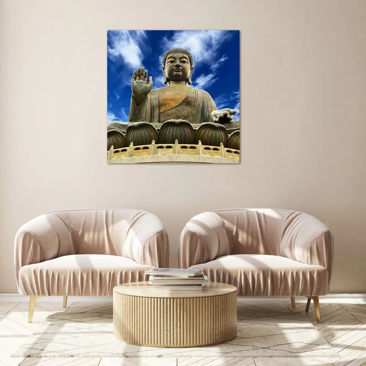 Glasbild - Bild auf glas - Leben ohne Angst - 60x60 cm