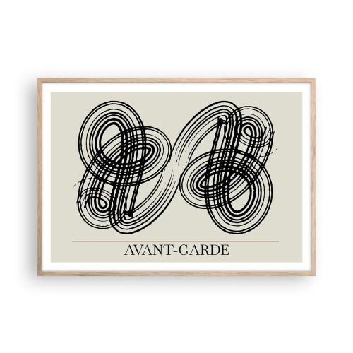 Poster in einem Rahmen aus heller Eiche - Es kam spontan heraus - 100x70 cm