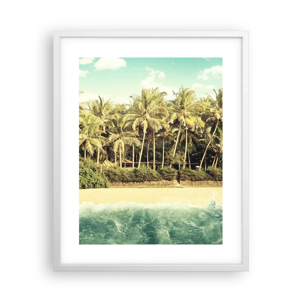 Poster in einem weißen Rahmen - Wie wäre es hier? - 40x50 cm