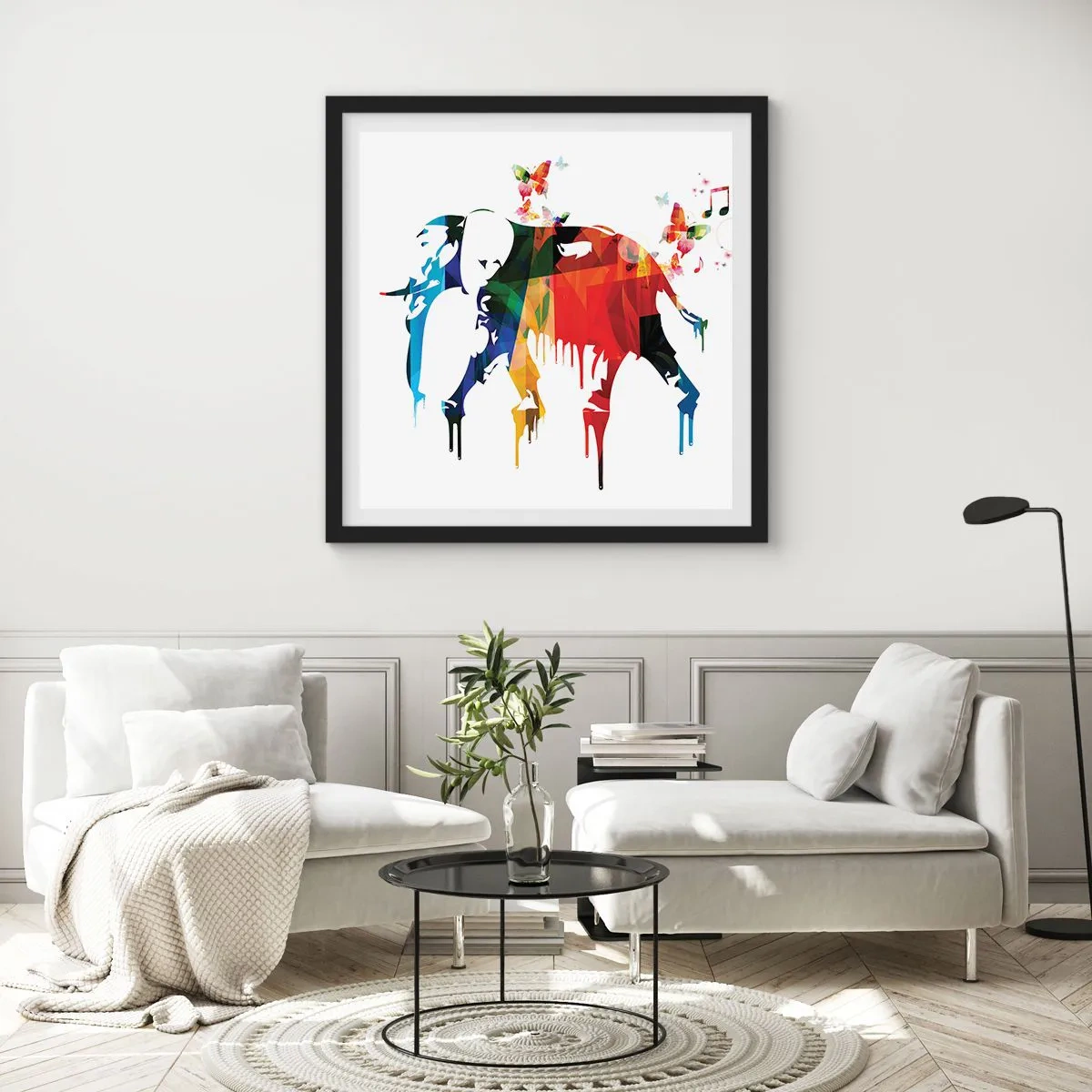Poster in einem schwarzem Rahmen - Jeder kann tanzen - 30x30 cm