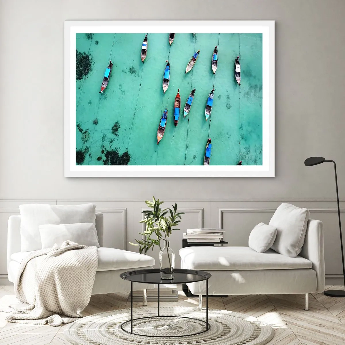 Poster in einem weißen Rahmen - In freudiger Erwartung - 40x30 cm