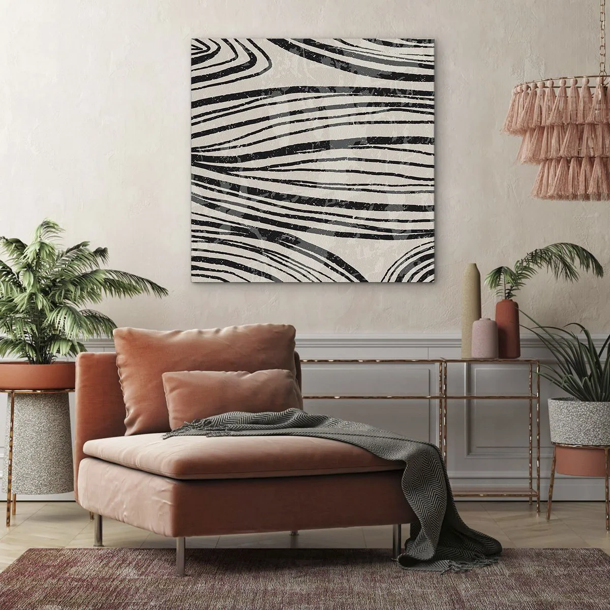 Bild auf Leinwand - Leinwandbild - Linienpool - 30x30 cm