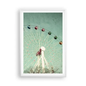 Poster in einem weißen Rahmen - Wir laden zum Spiel ein - 61x91 cm