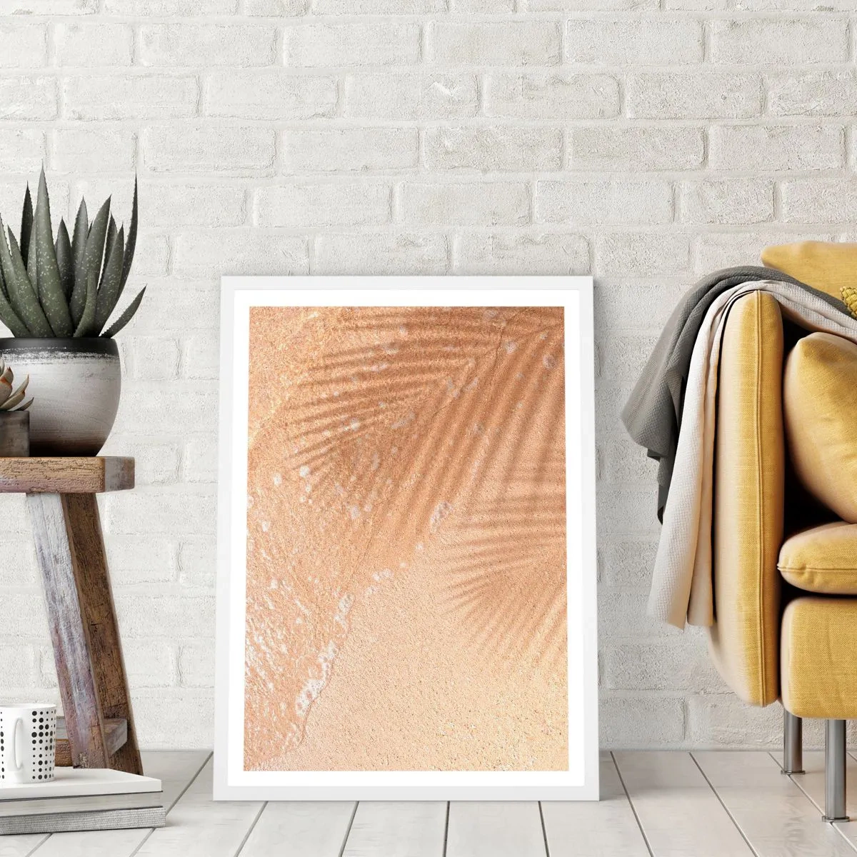 Poster in einem weißen Rahmen - Der Schatten eines heißen Sommers - 40x50 cm