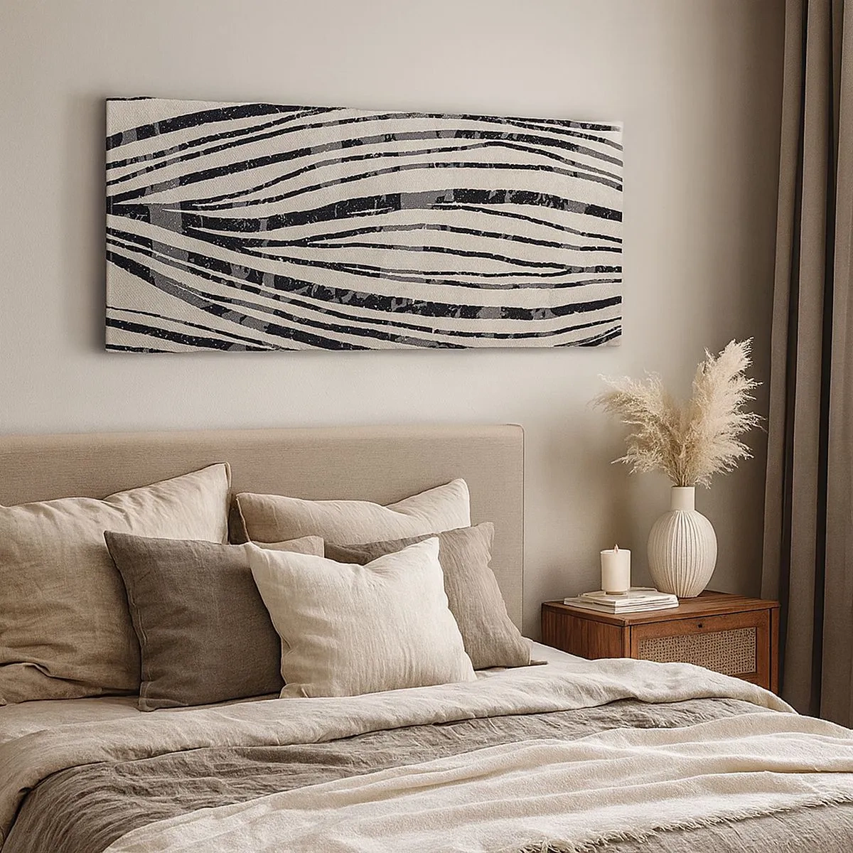 Bild auf Leinwand - Leinwandbild - Linienpool - 100x40 cm