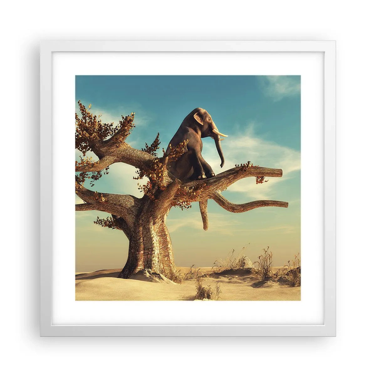 Poster in einem weißen Rahmen - Ein neuer Standpunkt - 40x40 cm