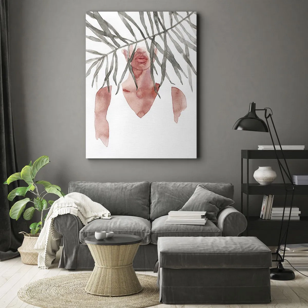 Bild auf Leinwand - Leinwandbild - Dame der Tropen - 70x100 cm