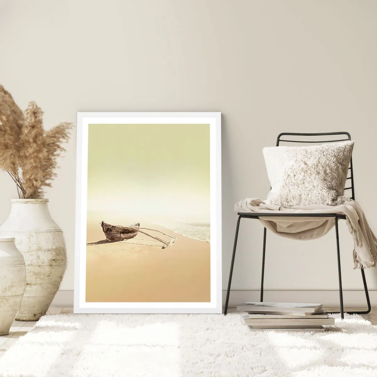 Poster in einem weißen Rahmen - Erinnerung an die Südsee - 30x40 cm