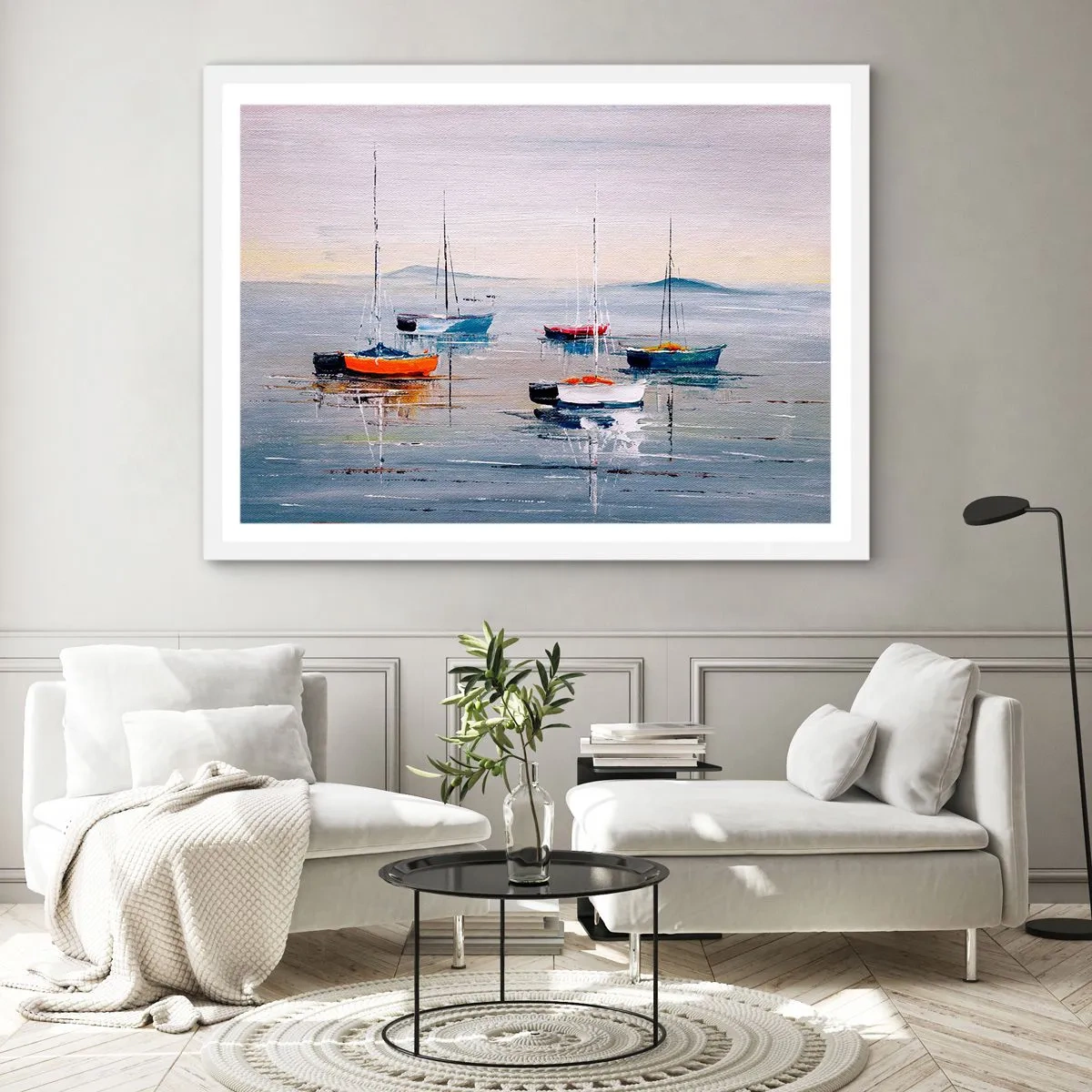 Poster in einem weißen Rahmen - Wohlverdiente Ruhe - 70x50 cm