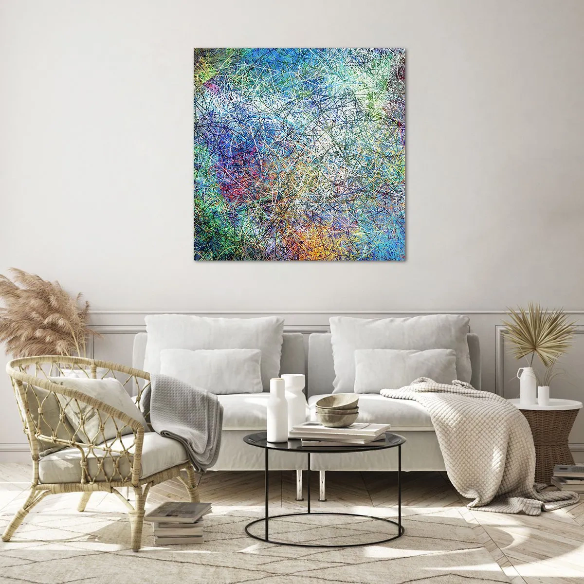 Glasbild - Bild auf glas - Es ist nicht so einfach - 60x60 cm