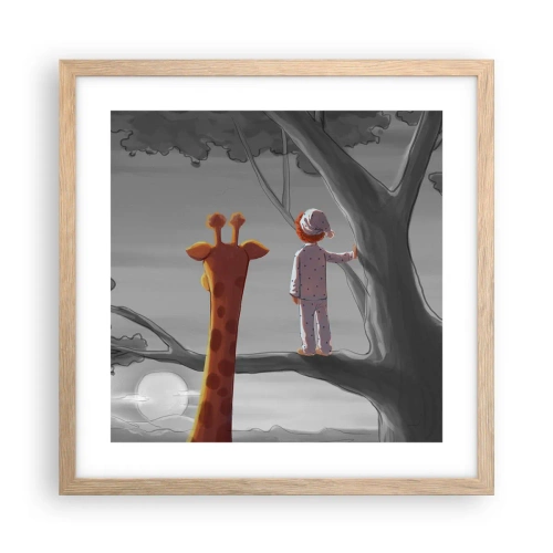 Poster in einem Rahmen aus heller Eiche - Das passiert wirklich - 40x40 cm