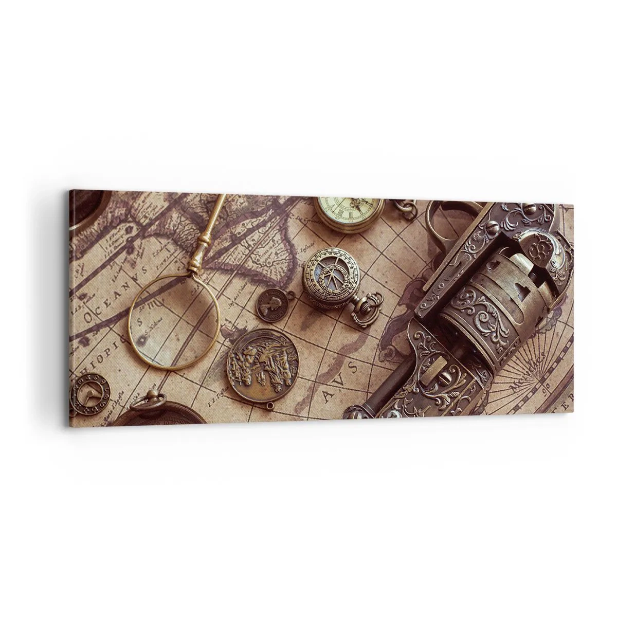 Bild auf Leinwand - Leinwandbild - Das Abenteuer ruft - 100x40 cm
