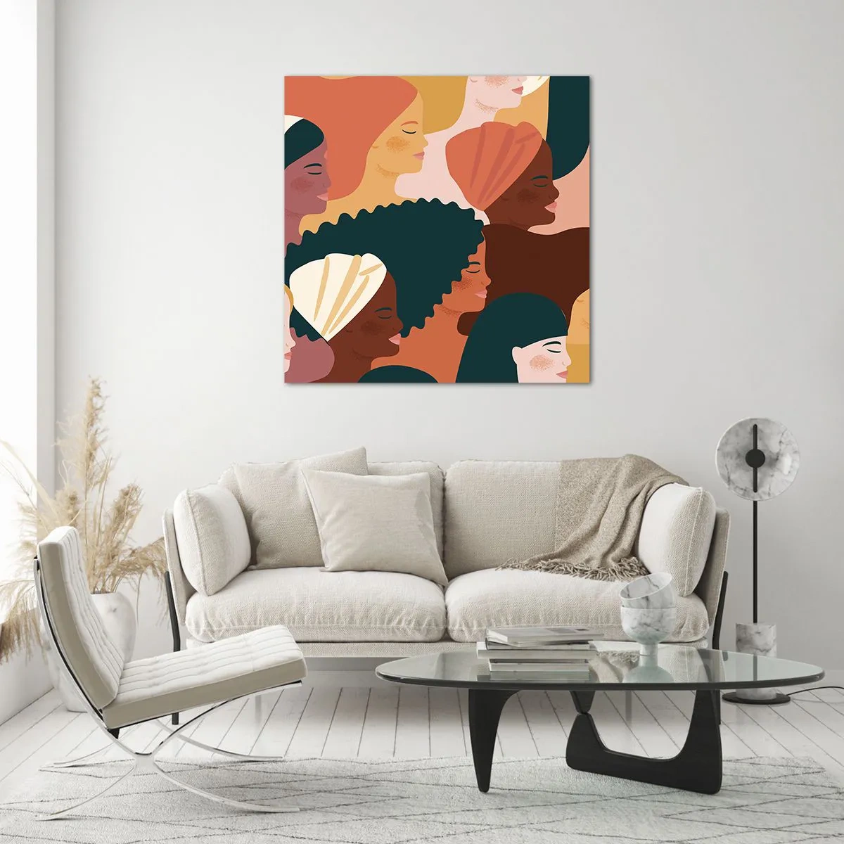 Glasbild - Bild auf glas - Nur Weiblichkeit - 50x50 cm