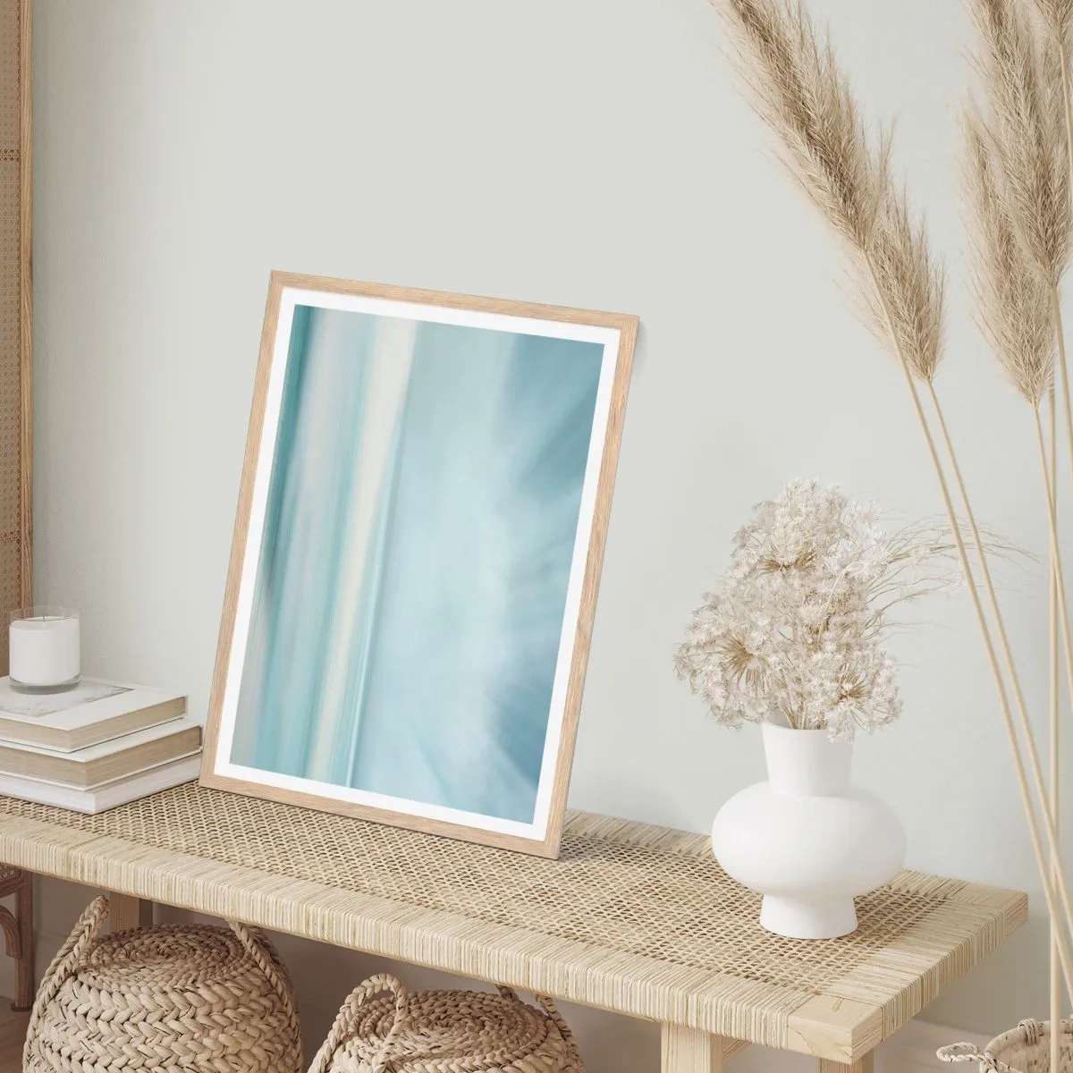 Poster in einem Rahmen aus heller Eiche - Frieden bis zum Horizont - 30x40 cm