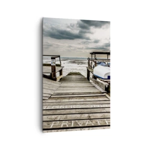 Bild auf Leinwand - Leinwandbild - Mitternachtsstrand - 80x120 cm